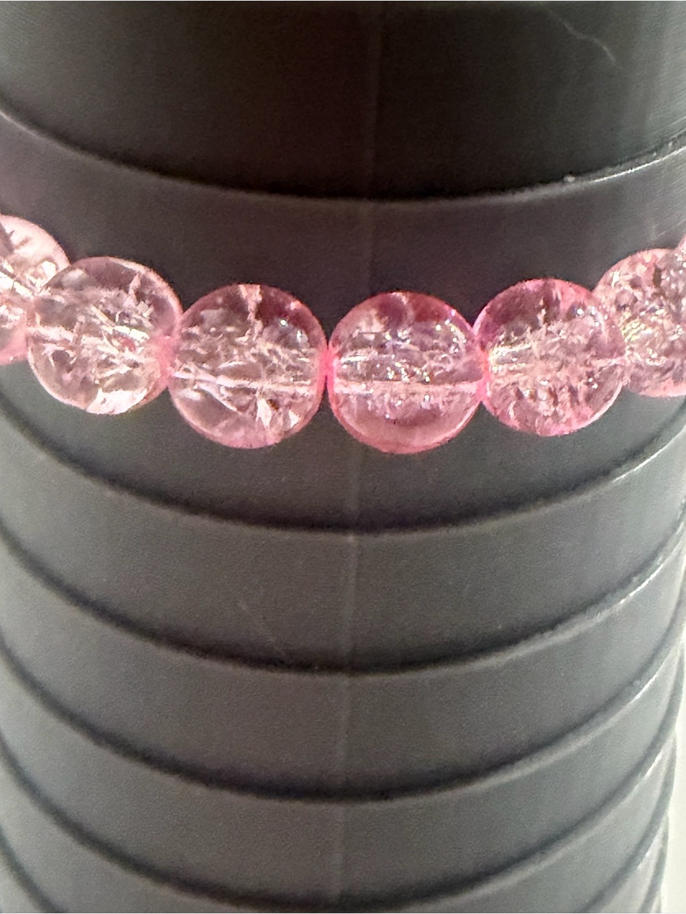 Pink Beaded Flower Charm Bracelet - Picture 4 of 5